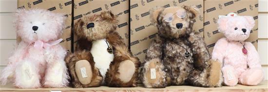 Four Deans bears, limited edition, boxed